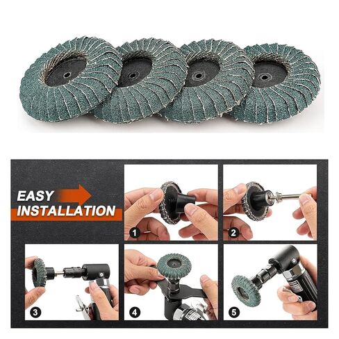 5Pcs 50mm Arc Fillet Abrasive Flap Wheel Polishing Flap Disc Grinding Wheel for Polishing Surface Deburring(P120_50MM) in Saudi Arabia