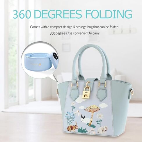 Head Massager,Scalp Massager,Relief Headaches,Fatigue,Stress,Sleep aid,Hangover with Airbag Kneading,Constant Temperature Hot Compress for Head (Sky Blue) in Saudi Arabia