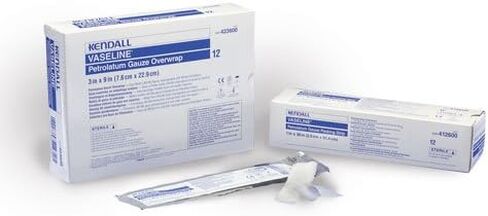 Covidien 8884413605 ضمادة شاش بترولاتوم معقمة، صندوق من 50، أكياس، 3 × 9 بوصة، في عبوة من رقائق معدنية in Saudi Arabia