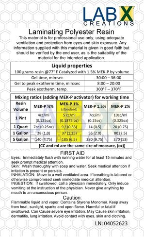 Premium Polyester Resin 1 Gallon + MEKP Catalyst, Low Viscosity Coating for Laminating Fiberglass mat,Biaxle&Cloth for ext/Interior of Boats,Canoe,RV,Car,Truck,Tailer,Surfboards; Hard NONTACKY Finish in Saudi Arabia
