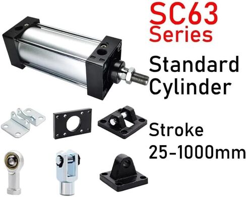 SC63 تتحمل 63 مم شوط 25-1000 مم مزدوج التمثيل مع أسطوانات هوائية مغناطيسية من سبائك الألومنيوم (مع دعامة LB) AEVHBAMXN in Kuwait