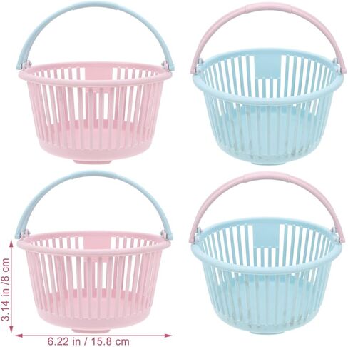 4-Pack Plastic Berry Picking Baskets with Ergonomic Handles Portable Fruit Collection Containers for Garden Kitchen Outdoor Use Stackable Storage in Saudi Arabia