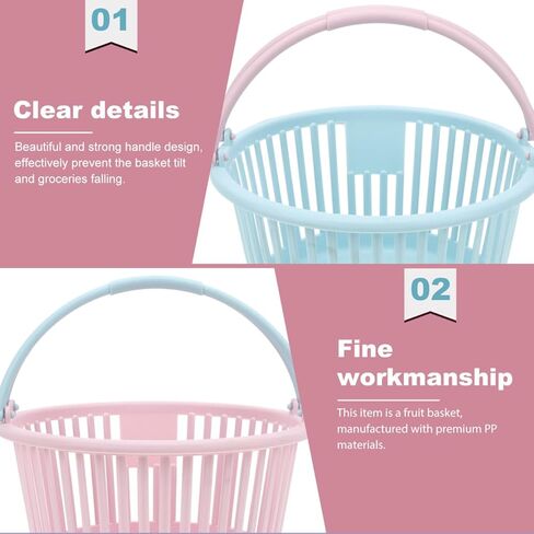4-Pack Plastic Berry Picking Baskets with Ergonomic Handles Portable Fruit Collection Containers for Garden Kitchen Outdoor Use Stackable Storage in Saudi Arabia