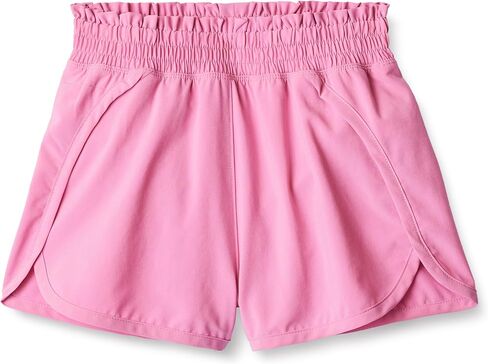 Amazon Essentials Girls' Girls' High-Rise Athletic Performance Stretch Woven Shorts with Elastic Waistband in Saudi Arabia