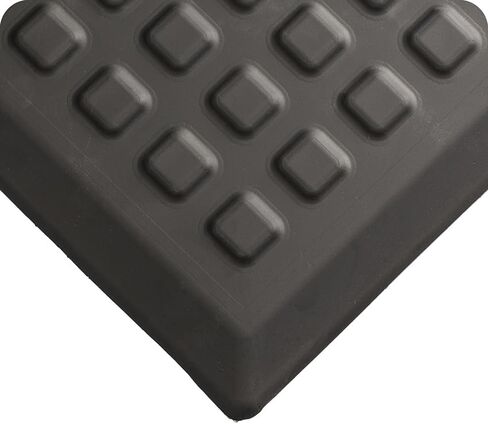 Wearwell Rejuvenator Squared Workstation Anti-Fatigue-Mat - Black. 3' W x 5' L x 5/8" Thickness. Polyurethane. Molded Ramps. For Dry Industrial Areas (502.58x3x5BK) in Kuwait