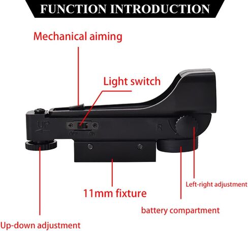 Piaoyu Plastic Red Dot Sight Gun Holographic Sight Reflex Sight for 11mm Rail, Pellet Gun/Pistol Scope in Kuwait