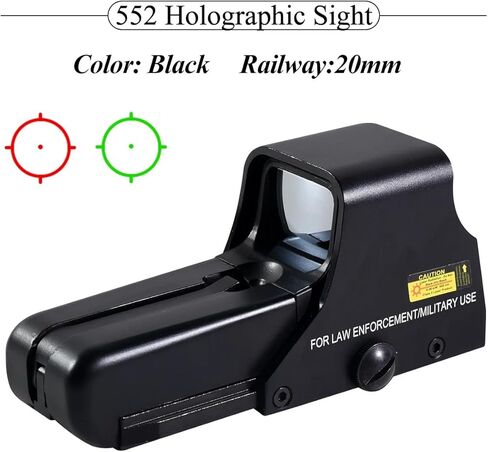 552 Holographic Sight Tactical Red Dot Sights Holo Reflex Sight for Rifle 20mm Rail Parallax Outdoor Shockproof in Kuwait