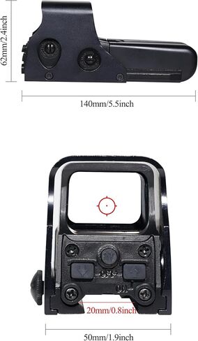 552 Holographic Sight Tactical Red Dot Sights Holo Reflex Sight for Rifle 20mm Rail Parallax Outdoor Shockproof in Kuwait