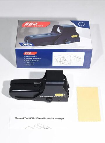 552 Holographic Sight Tactical Red Dot Sights Holo Reflex Sight for Rifle 20mm Rail Parallax Outdoor Shockproof in Kuwait