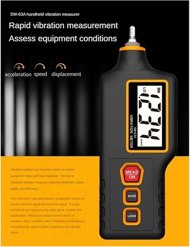 Vibration Meter, 1 Set, Digital Vibration Meter, Motor Equipment, Vibration Detection, Metal Inspection Equipment, Motor in Saudi Arabia