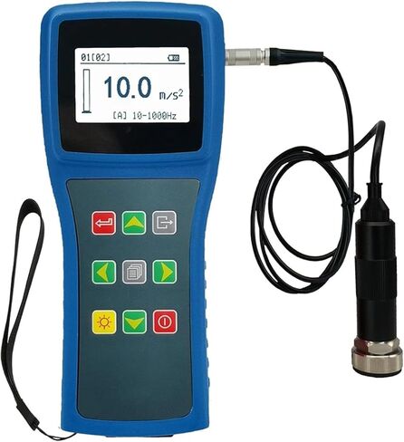 Portable Digital Vibration Meter, Mechanical Vibrometer Analyzer, with Split Sensor, Measurement Range 0.01~199.9mm/s, Data Storage, for Motors, Engines, Generator in Kuwait