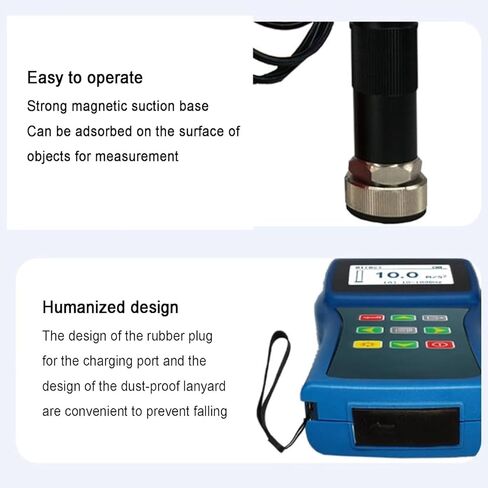 Portable Digital Vibration Meter, Mechanical Vibrometer Analyzer, with Split Sensor, Measurement Range 0.01~199.9mm/s, Data Storage, for Motors, Engines, Generator in Kuwait