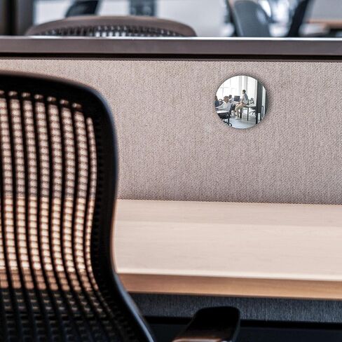 Aogigigio 2pcs Desk Mirror Office Cubicle - Adjustable Rear View Computer Monitor Small Removable Mirror to See Behind You for Work Accessories, 2inch in Kuwait