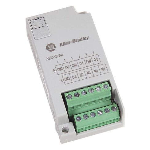 2080-OW4I PLC Module 2080-OW4I Micro800 4Pt Relay Output Module Sealed in Box One Year Warranty in Saudi Arabia