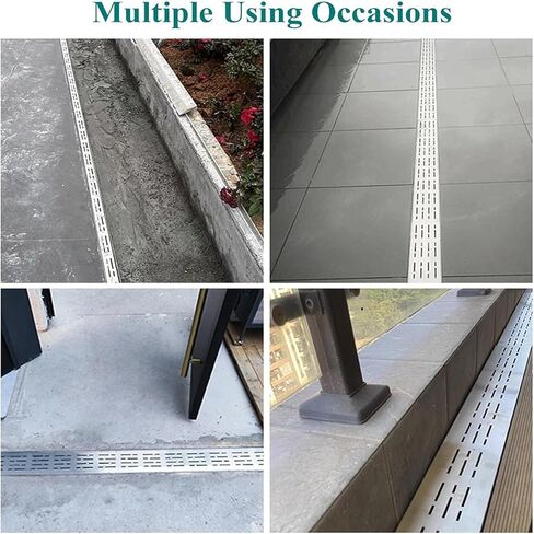 Narrow Channel Drain Grate for Outdoor Metal Trench Drains, Slim 5x5cm Drainage System for Driveways & Landscape, Durable Grate Cover for Sewage Management & Farm Use in Kuwait