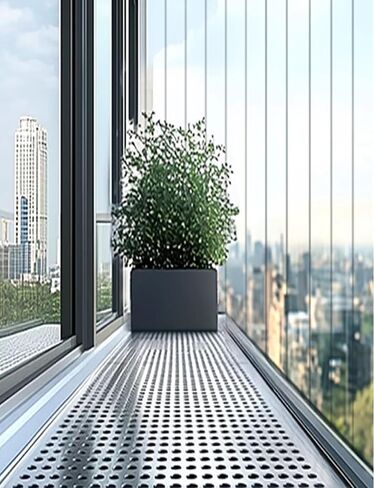 لوح مثقوب من الفولاذ المقاوم للصدأ بطول 100 سم، لوحة شبكية معدنية 304، شاشة زخرفية بفتحات (70 × 100 سم)، مثالية للمشروعات التي تصنعها بنفسك، والتهوية، والديكور الحديث in Kuwait