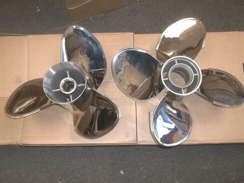 FASWORX 22P 3-4 Blade Stainless Steel Propeller Set Compatible with Mercruiser Mercury Bravo III Three 14 1/4 x 22 16 x 22P in Kuwait