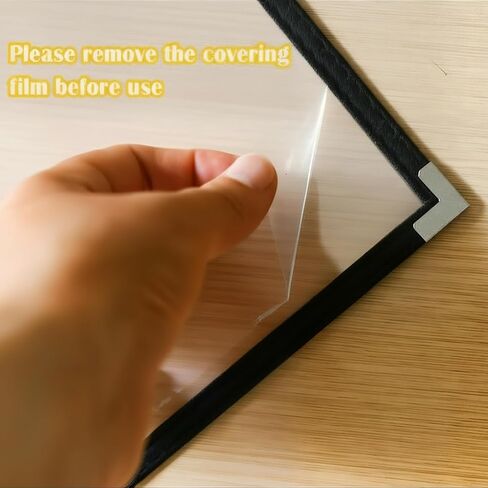 Restaurant Menu Covers 8.5x11 – 12 Pack Clear Vinyl Menu Holders with Silver Corners, 2 Page 4 View Letter Size Menu Sleeves for Restaurant, Cafe, Bar, Bistro & Hotel in Kuwait