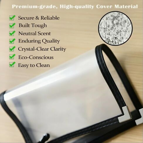 Restaurant Menu Covers 8.5x11 – 12 Pack Clear Vinyl Menu Holders with Silver Corners, 2 Page 4 View Letter Size Menu Sleeves for Restaurant, Cafe, Bar, Bistro & Hotel in Kuwait