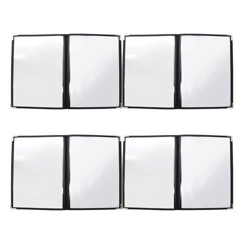 Menu Covers 8.5 x 11 Inch Transparent Restaurant Menu Covers Fit A4 Paper, 4 Page 8 View, 4PCS in Saudi Arabia