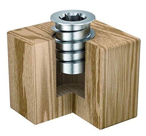 Made in DE Threaded Steel Insert (50 pcs.) with hex Drive and Sealing Collar M6 Internal Thread (d), 12mm Diameter (D) X 18mm Length (L) Works Best in All Wood Materials and substrates in Saudi Arabia