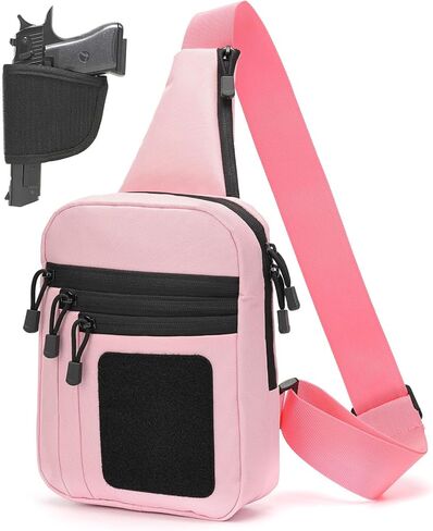 Concealed Carry Tactical Sling Bag for Men Small Chest Daypack Gun Backpack EDC Shoulder Bag Crossbody CCW Range Bags of Pistol -Right&Left Hand Travel Sports Hiking in Kuwait