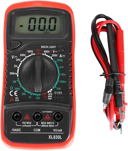 XL830L Handheld LCD Digital Multimeter Voltmeter Ammeter Ohmmeter Current Voltage Tester(XL830L Red) in Saudi Arabia