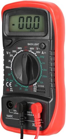 XL830L Handheld LCD Digital Multimeter Voltmeter Ammeter Ohmmeter Current Voltage Tester(XL830L Red) in Saudi Arabia