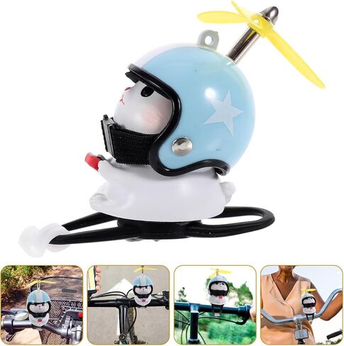 Cat Bike Bells with Propeller Helmet, Resin Handlebars Mount Cat for Girls, Boy Bicycle Motorcycle Car Dashboard Decoration Accessories in Saudi Arabia
