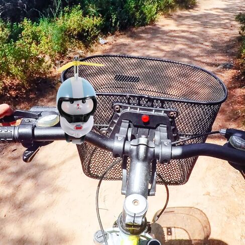 Cat Bike Bells with Propeller Helmet, Resin Handlebars Mount Cat for Girls, Boy Bicycle Motorcycle Car Dashboard Decoration Accessories in Saudi Arabia