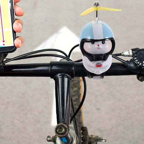 Cat Bike Bells with Propeller Helmet, Resin Handlebars Mount Cat for Girls, Boy Bicycle Motorcycle Car Dashboard Decoration Accessories in Saudi Arabia