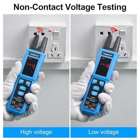 Digital Clamp Meter Multimeter with U-Shaped Jaw for AC/DC Current & Voltage, Auto-ranging 4000 Counts Voltage Tester with Large LCD Backlight, Measuring Temperature Continuity Diode NCV in Kuwait
