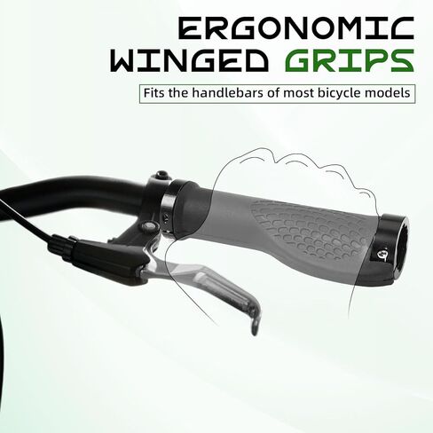 Bike Handlebar Grips, Black Ergonomic Aluminum Lock-on Bicycle Handlebar Grips, Bike Comfort Locking Handle Bar for Mountain Road Bikes MTB BMX Scooter in Kuwait