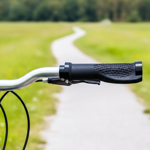 Bike Handlebar Grips, Black Ergonomic Aluminum Lock-on Bicycle Handlebar Grips, Bike Comfort Locking Handle Bar for Mountain Road Bikes MTB BMX Scooter in Kuwait