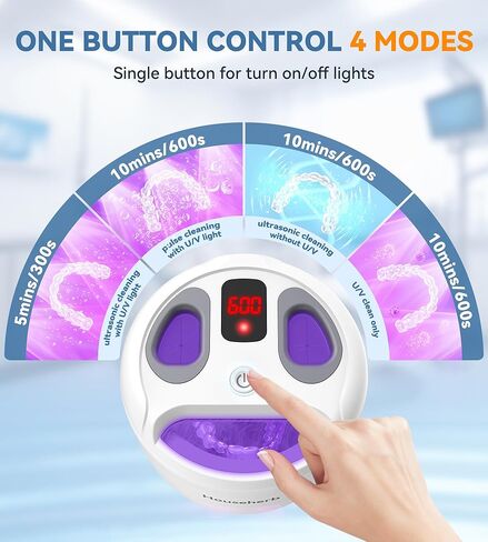 منظف ​​المثبت بالموجات فوق الصوتية، حامل تنظيف الأسنان لأطقم الأسنان، واقي الفم، المصفف، الواقي الليلي، الأقواس، رؤوس فرشاة الأسنان، المجوهرات، آلة تنظيف المثبات 45 كيلو هرتز مع مؤقت رقمي و200 مل in Kuwait