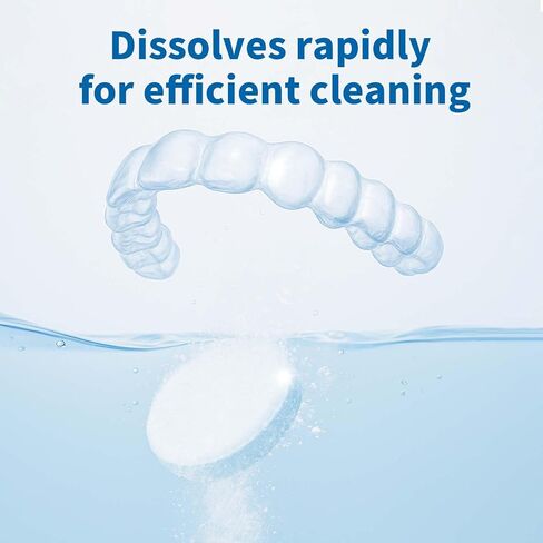 Retainer Cleaner Tablets for Invisalign, Mouth Guard Cleaner Tablets for Dental Appliances, Denture Cleaning Tablets 60 Counts in Saudi Arabia