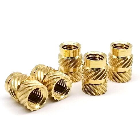 M2 M2.5 M3 M4 M5 M6 M8 M10 L=7mm Brass Copper Embed Insert Nut Twill Knurled Thread 10/25/50Pcs(10pcs M6(OD 9mm)) in Saudi Arabia
