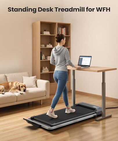 WELLFIT Walking Pad with Handle Bar, 10% Incline Treadmill with 350LBS Weight Capacity, Foldable Treadmill for Home Small Spaces, 3.0 HP 6.2 MPH 36"x16" Running Area, Easy to Move, Upright Placement in Kuwait