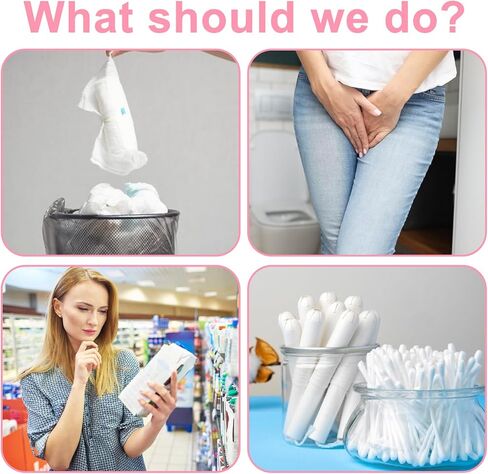 Sanitary Napkin Disposal Bags, 200 Pcs Pink Feminine Hygiene Bags, Self-Sealing, Odor Blocking, Privacy Protection, Disposable Bags for Tampons and Pads in Saudi Arabia