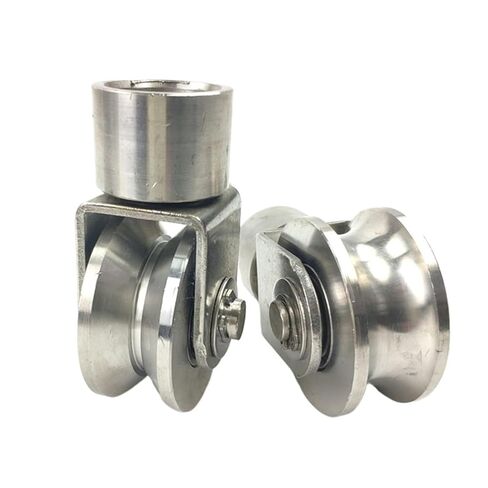 304 Stainless Steel Sliding Door Universal Wheel,Track Roller Pulley Groove Roller 360 Degree,1pcs/lot(U Groove 304) in Saudi Arabia
