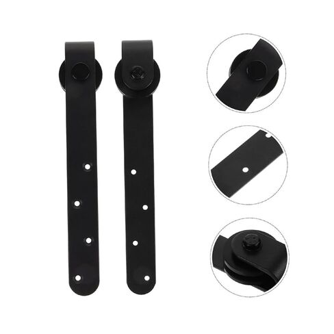 Sliding Barn Door Hardware Kit Track System with Roller Floor Guide Cabinet Door Hanging Rail Wheels Mounting Brackets in Saudi Arabia