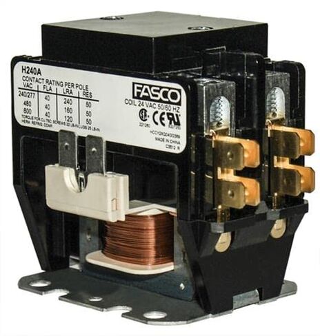Trane 40 Amp 2 Pole 24v Coil Fasco Replacement Contactor H240A in Saudi Arabia