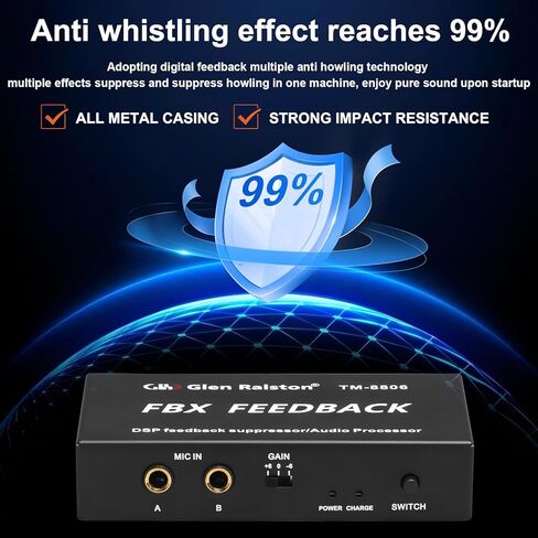 كاتم صوت احترافي، ميكروفون 2 في 2 مخرج، معالج صوتي مضاد للصرير، محول تردد لنظام الصوت، القضاء على الضوضاء الناتجة عن الفرق بين الإشارة الرقمية والتناظرية in Kuwait