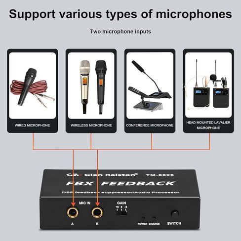 كاتم صوت احترافي، ميكروفون 2 في 2 مخرج، معالج صوتي مضاد للصرير، محول تردد لنظام الصوت، القضاء على الضوضاء الناتجة عن الفرق بين الإشارة الرقمية والتناظرية in Kuwait