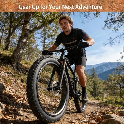 20 x 3.0 Fat Bike Tire and Tube Set, Folding 20 Inch Fat Tire 76-406 with Tire Levers, 20x3.0 Ebike Replacement Tire for Electric Bikes and Mountain Bikes in Saudi Arabia