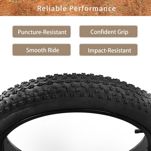 20 x 3.0 Fat Bike Tire and Tube Set, Folding 20 Inch Fat Tire 76-406 with Tire Levers, 20x3.0 Ebike Replacement Tire for Electric Bikes and Mountain Bikes in Saudi Arabia