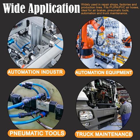 60 قطعة 1/4 "مجموعة متنوعة من تركيبات خرطوم الهواء سريعة التوصيل، ادفع لتوصيل التركيبات، مع تركيبات خط الهواء الموضوع NPT لنظام فرامل الهواء in Kuwait