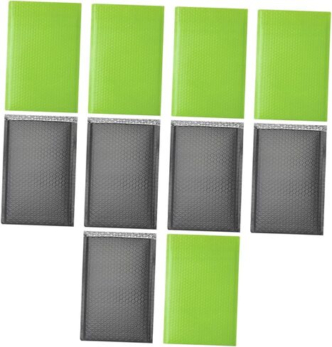 20pcs Waterproof Thickened Matte Film Bubble Courier Bags, Shockproof Protective Pouches for Clothing Packaging, 28x43cm Green and Black Po Film Envelopes in Saudi Arabia