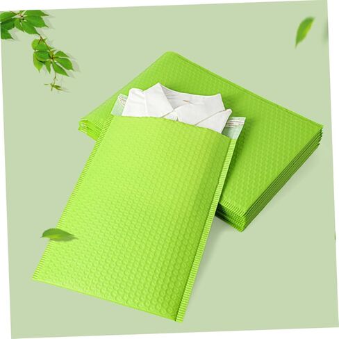 20pcs Waterproof Thickened Matte Film Bubble Courier Bags, Shockproof Protective Pouches for Clothing Packaging, 28x43cm Green and Black Po Film Envelopes in Saudi Arabia