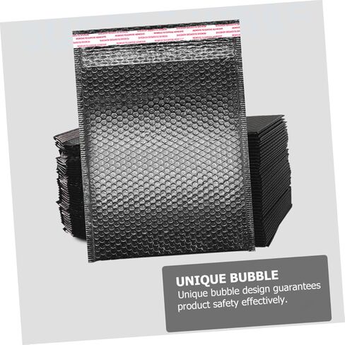 20pcs Waterproof Thickened Matte Film Bubble Courier Bags, Shockproof Protective Pouches for Clothing Packaging, 28x43cm Green and Black Po Film Envelopes in Saudi Arabia